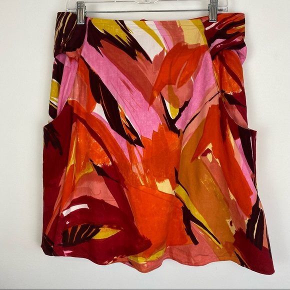 Anthropologie Cordelia Watercolor Wrap Skirt - Picture 3 of 10